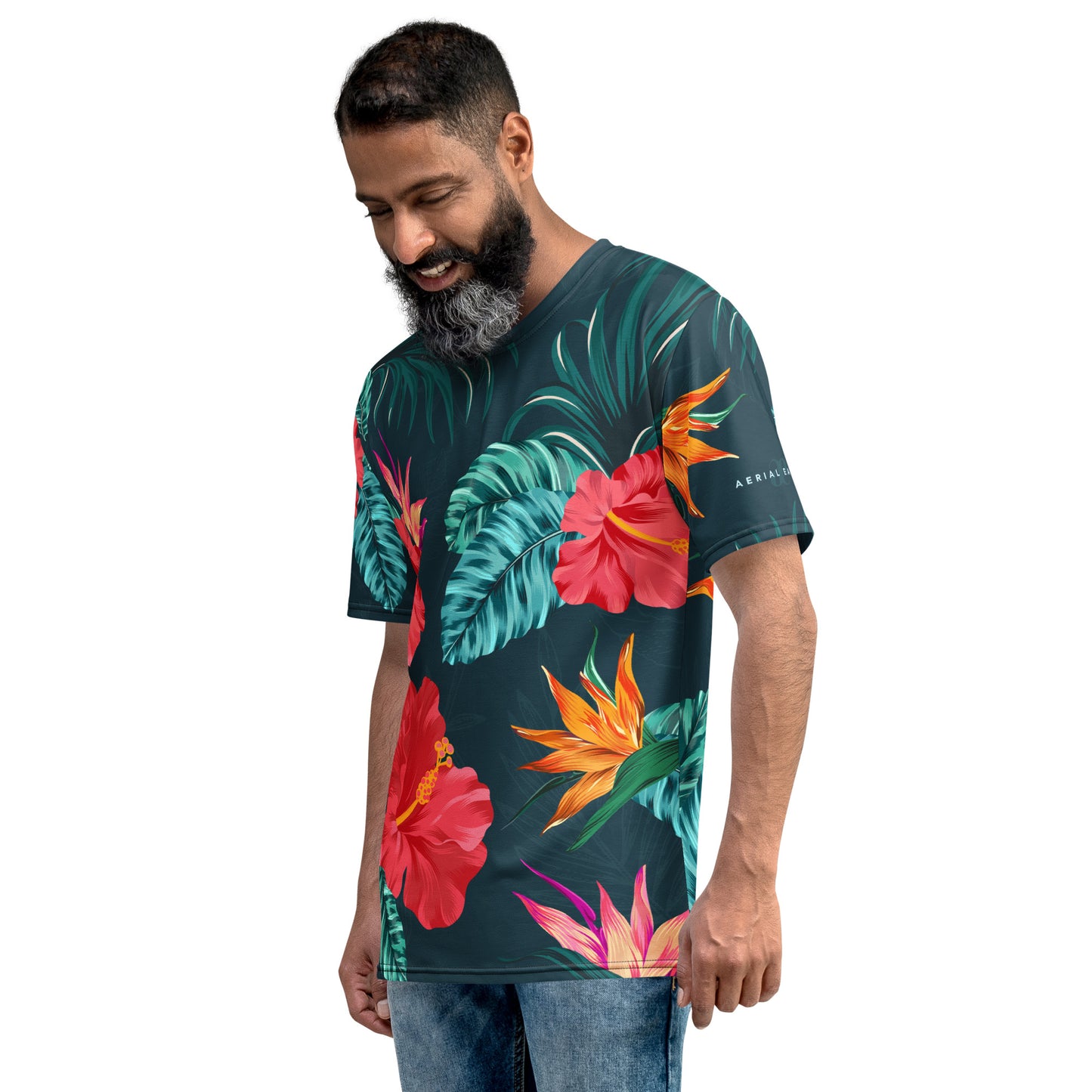 Men's Tropical T-Shirt (Deep Ocean)