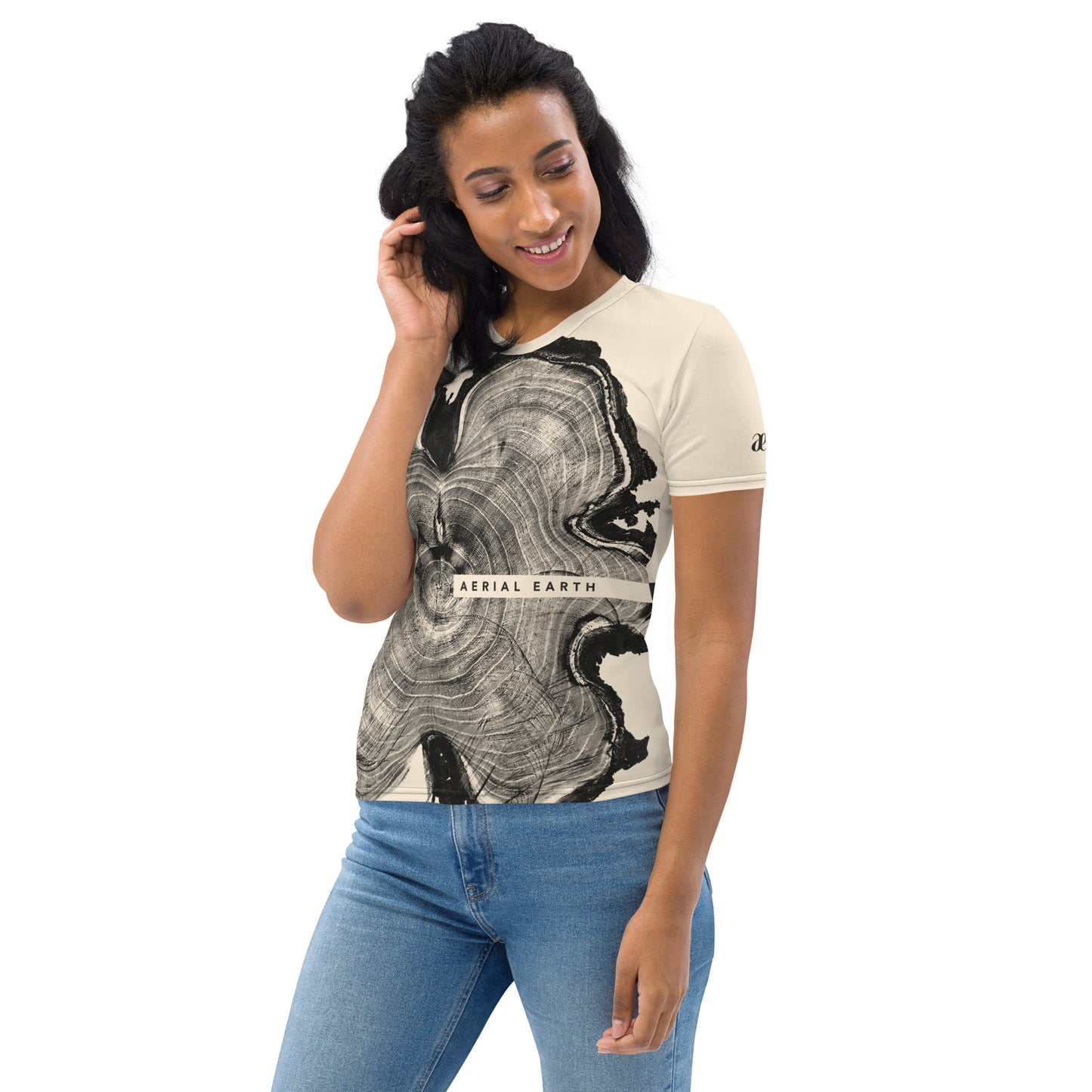 Women's Tree Rings T-Shirt (Oatmeal)