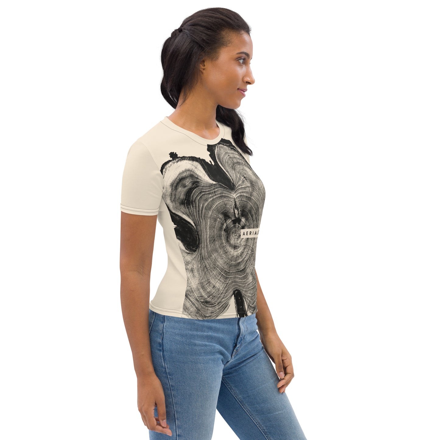 Women's Tree Rings T-Shirt (Oatmeal)