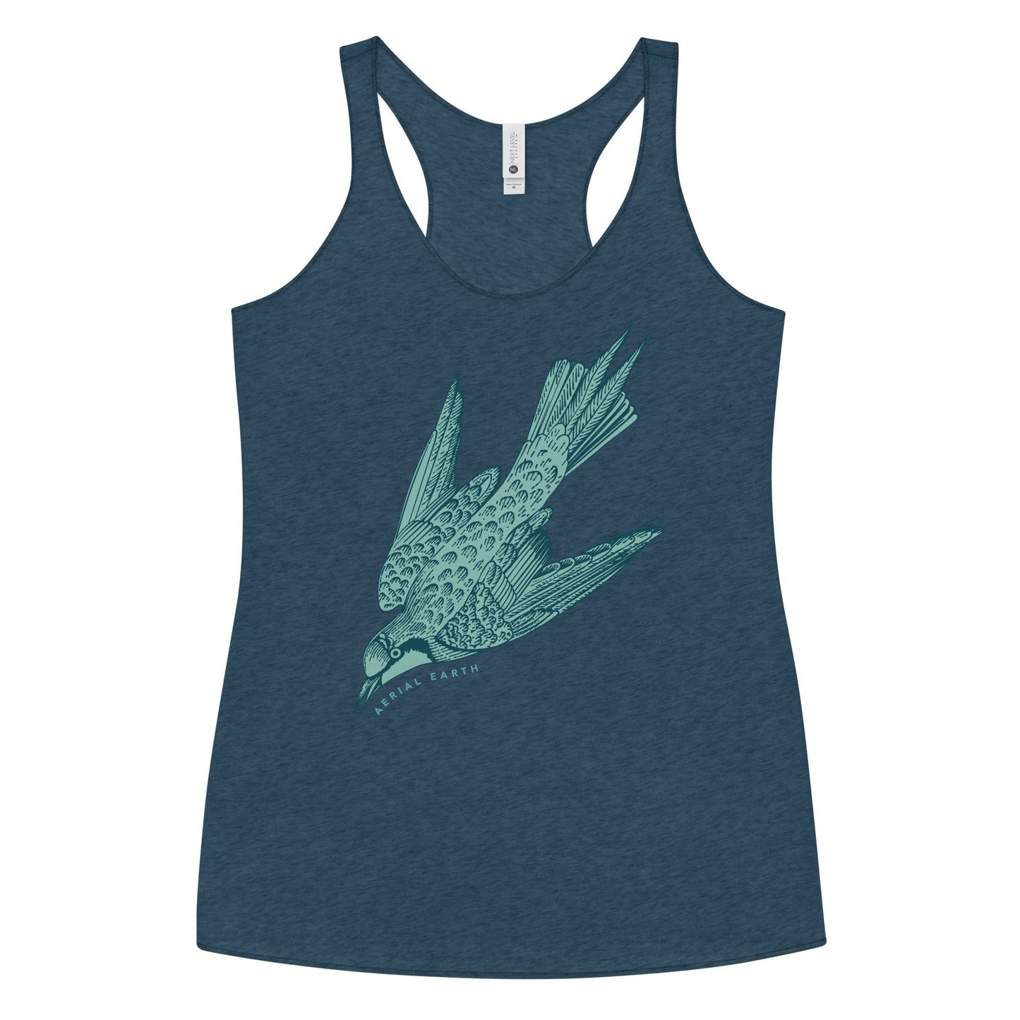 Women's Diving Bird Racerback Tank (Indigo)